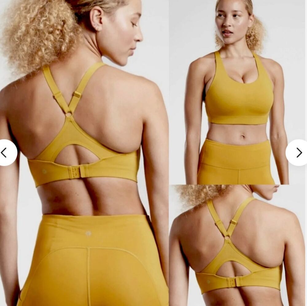 Athleta Advance Sports Bra 34DD Full Coverage Moisture Wicking Wireless